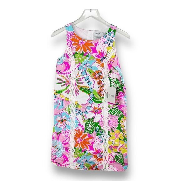 Lilly Pulitzer for target New Nosey Posey Sleeveless Shift Mini Dress Girls XL - Picture 1 of 14